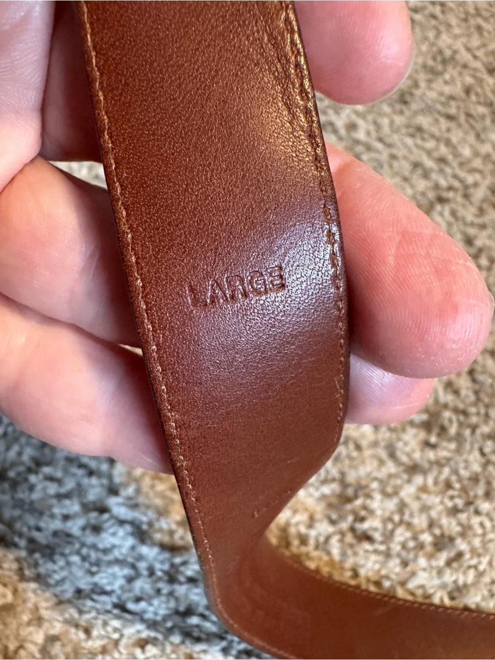 Vintage Voach 8400 Leather Women's Belt with brass Tone Buckle - L